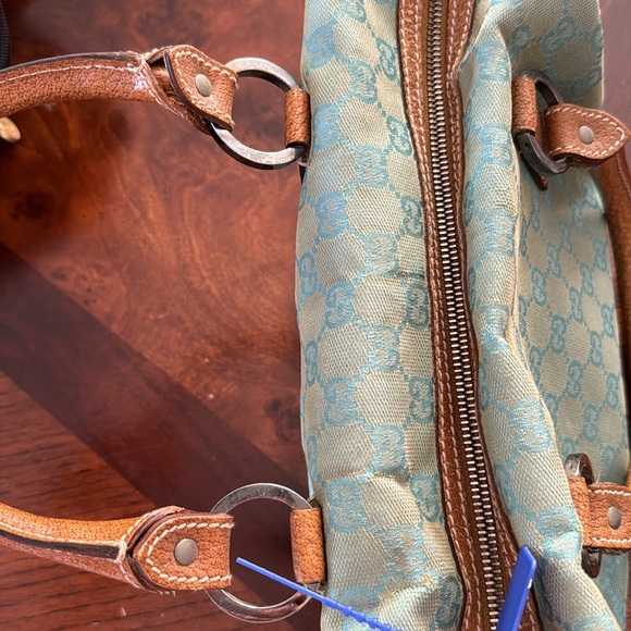 Gucci Blue Bag with Durable Canvas Material and Stylish Leather Handles - Picture 17 of 17